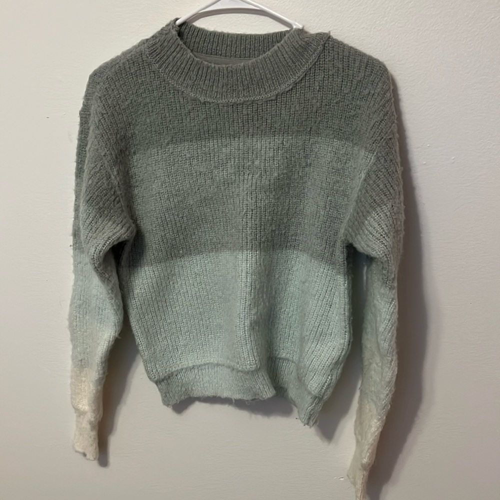 FREE PEOPLE Blue Striped Sweater